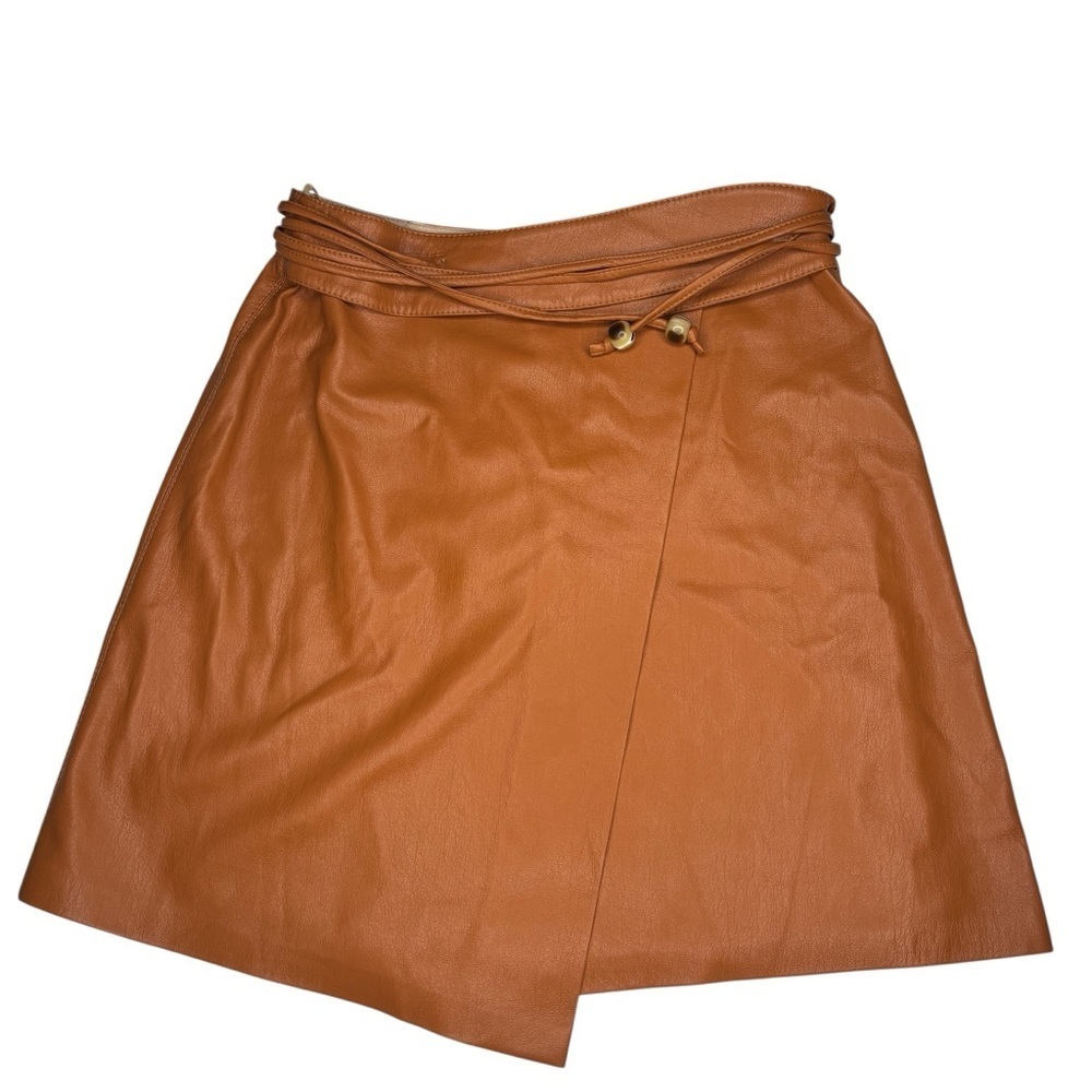 NANUSHKA | Sekoya Belted Wrap Mini Skirt | Vegan Leather | M